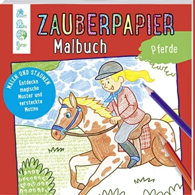 Abbildung von Zauberpapier Malbuch Pferde: Malen und Staunen. Entdecke magische Muster versteckte Motive