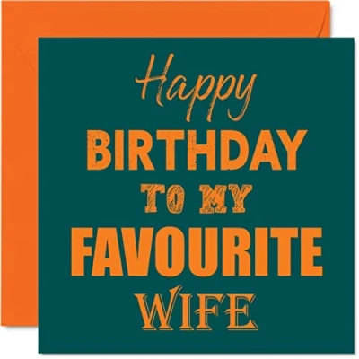 Abbildung von Lustige Geburtstagskarten für Frau Happy Birthday To My Favorite Witz Karte vom Ehemann, Partner, Ehefrau Geburtstagsgeschenk, 145 mm x Grußkarten, Geschenk