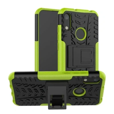 Abbildung von betterfon Huawei Y6 2019 Outdoor Handy Tasche Hybrid Case Schutz Hülle Panzer TPU Silikon Hard Cover Bumper für / Honor 8A Grün