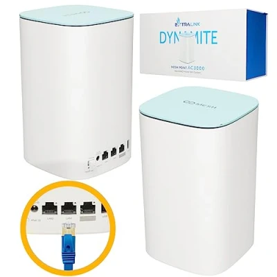 Abbildung von EXTRALINK Dynamite C31 AC3000 3000Mb/s, Mesh WLAN Dual Band 5GHz 2,4GHz, MU MIO WiFi Kabel Router Gigabit 1000Mb/s Repeater, USB System für Zuhause Plug and Play, DHCP