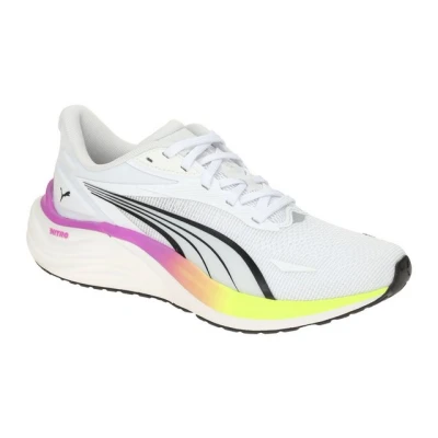 Abbildung von Puma Electrify Nitro 4 Sneaker low, Damen, Größe: 38, White/yellow alert/pure magenta Textil