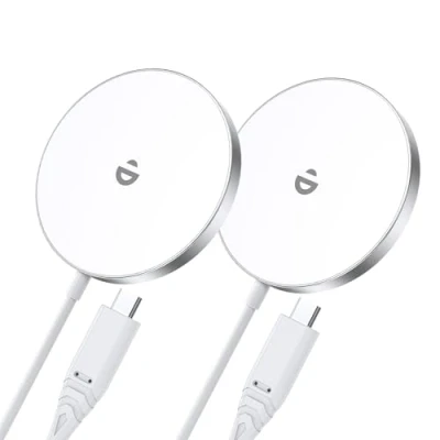 Abbildung von RoRoSkin Mag Safe Ladegerät für iPhone [2 Pack], Magnetisches Kabelloses Induktive Ladestation 15/15 Pro/15 Pro Max 14 13 12 Serien und AirPods Magnetic Wireless Charger Pad