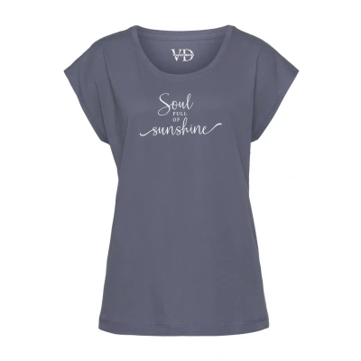 Abbildung von Lascana Tshirt print, Damen, Größe: 32/34, Dunkelblau