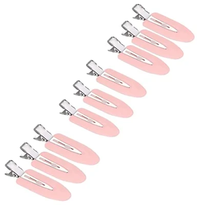 Abbildung von JeoPoom Nahtlose Haarspange[9 Stück], Haar Pin, Curl Clips, Pin Clips kein Verbiegen Spangen für Haarstyling Make Up(Rosa)