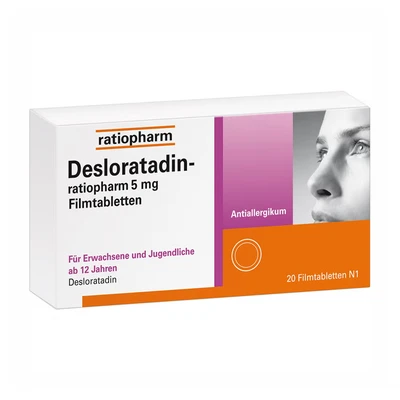 Abbildung von Desloratadin ratiopharm 5 mg Filmtabletten 100 St