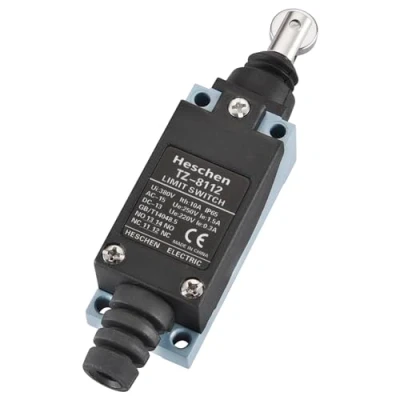 Abbildung von Heschen TZ 8112 Kolben mit Parallelrolle geschlossen NO + NC kurzzeitig 250 VAC 10A, Mechanisch, Roller, EIN AUS EIN, Black