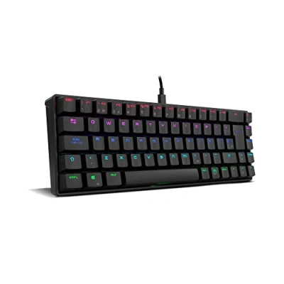 Abbildung von Ozone Mini Tastaur Gaming Tactical OZTACTICALSP Tastatur mechanische, ohne numerische Tastatur, Bluetooth, Switches Outemu Red, RGB LED Beleuchtung, geräuschlos, Spanisches QWERTY Layout, Schwarz