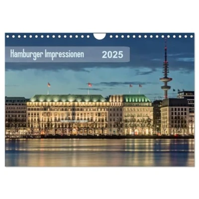 Abbildung von Hamburger Impressionen 2025 (Wandkalender DIN A4 quer), CALVENDO Monatskalender