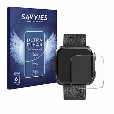 Abbildung von Savvies 6 Stück Schutzfolie für Fitbit Versa Special Edition Displayschutz Folie Ultra Transparent
