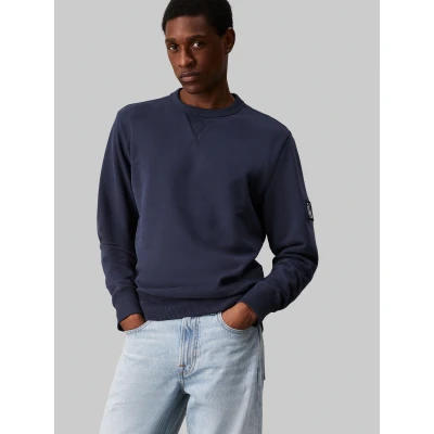 Abbildung von Calvin Klein Jeans Badge CREW NECK Sweatshirt, Herren, Größe: Small, Ink
