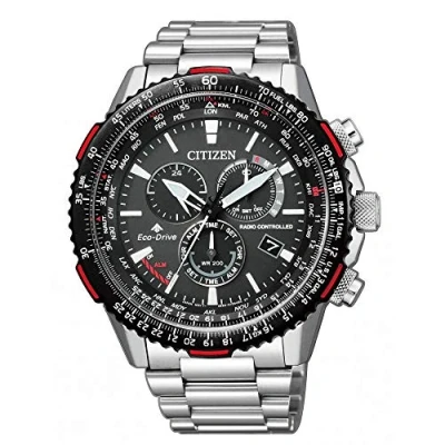 Abbildung von Citizen Radio Controlled Herrenfunkuhr Chronograph, Herren, Größe: One Size, Schwarz