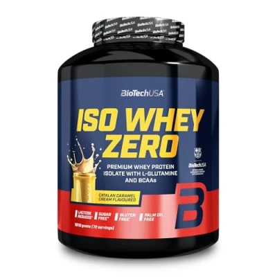 Abbildung von BioTechUSA Iso Whey Zero Premium Protein Isolate Grass Fed Enzyme Free Sugar and Gluten free, 1816g, Katalanische Karamellcreme