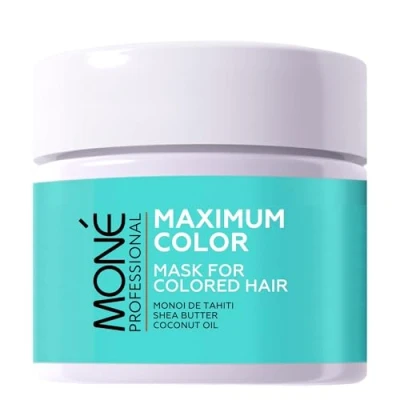 Abbildung von MONÉ PROFESSIONAL Keratine Haarmaske für coloriertes, trockenes und geschädigtes Haar Intensive Pflege, reparierend, Glanz, Farbkraft Keratin, Sheabutter, Monoi de Tahiti, Kokosöl 300 ml