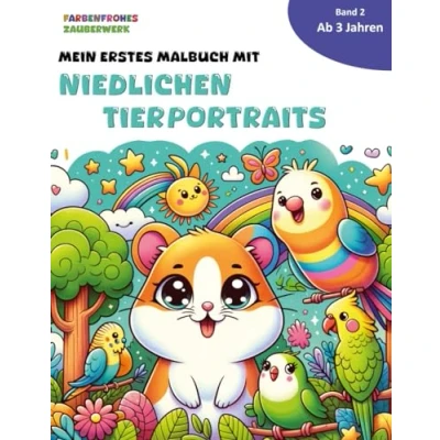 Abbildung von Mein erstes Malbuch mit niedlichen Tierportraits: Für Kinder ab 3 Jahren: Süße Tiere zum ausmalen