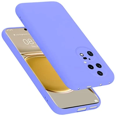 Abbildung von Cadorabo Hülle kompatibel mit Huawei P50 PRO Silikon Handyhülle für Case aus flüssigem Kratzfeste und stoßfeste dünne TPU Schutzhülle Liquid HELL LILA