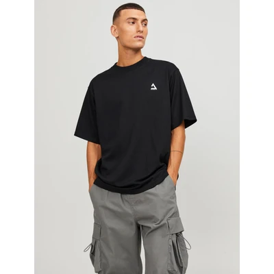 Abbildung von Jack &amp; Jones Triangle CREW NECK Tshirt print, Herren, Größe: XS, Black