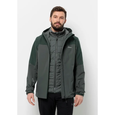 Abbildung von Jack Wolfskin Glaabach 3IN1 Outdoorjacke, Herren, Größe: Large, Slate green