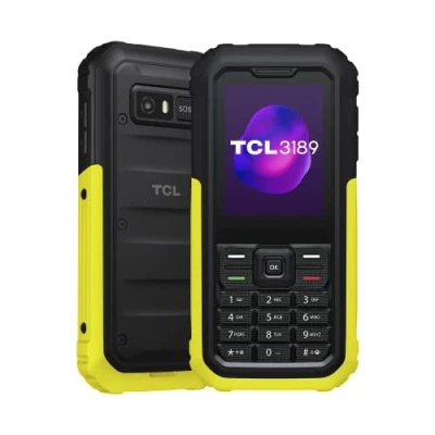 Abbildung von TCL 3189 Rugged Phone 4G, wasserdicht, stoßfest IP68, 17 Tage Laufzeit, SOS Taste, HD Anrufe, LED Taschenlampe, Dual Sim, Gelb (Illuminating Yellow), Bildschirm 2,4 Zoll [Italien]