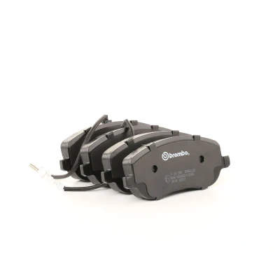 Abbildung von BREMBO P 23 090 Bremsbelagsatz inkl. Verschleißwarnkontakt mit Bremssattelschrauben ohne Zubehör PEUGEOT: 807, Expert I Kastenwagen, FIAT: Ulysse II