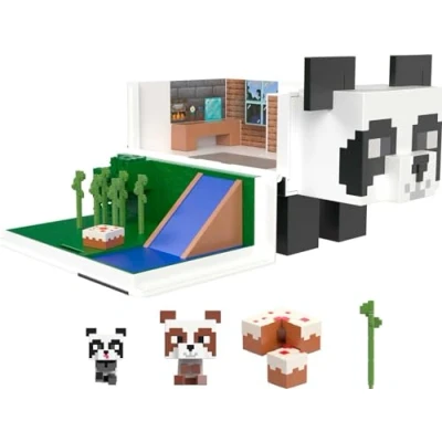 Abbildung von Mattel® Spielwelt Mattel HLL25 Minecraft Mob Head Minis Panda 2 in 1 Spielset