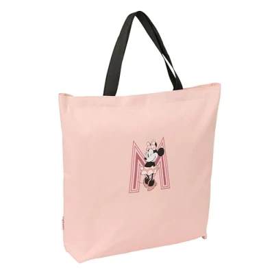 Abbildung von Safta MINNIE BLUSH Einkaufstasche für Damen, Shoppingtasche, bequem und vielseitig, Qualität Widerstandsfähigkeit, 50 x 10 45 cm, Rosa, Estándar, Casual
