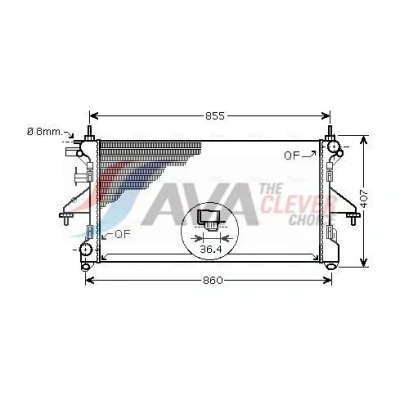 Abbildung von PRASCO PEA2304 Kühler, Motorkühlung Aluminium 780 378 32 mit Schnellkupplungen Kühlrippen mechanisch gefügt FIAT: Ducato III Kastenwagen
