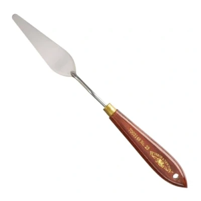 Abbildung von Winsor &amp; Newton 7003148 Malmesser für Acrylfarben Ölfarben mit elastischer Klinge und ergonomischen Naturholzgriff in Profiqualität Nr. 23