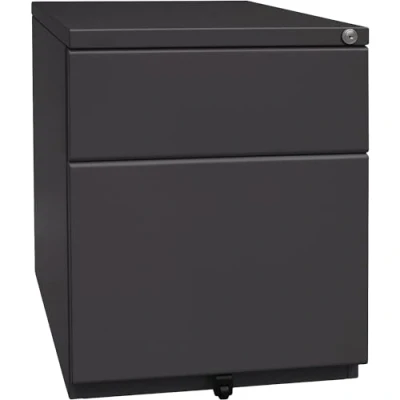 Abbildung von BISLEY Rollcontainer OBA mit 25 mm Top, 1 Universalschublade, HR Schublade, Metall, 634 Anthrazitgrau, 56.5 x 42 51.9 cm