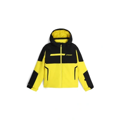 Abbildung von Spyder Challenger Snowboardjacke für Kinder, Größe: 128, Acid yellow