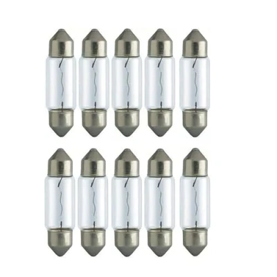 Abbildung von INION 10x Stück C5W 37mm SV85 12V 5W KFZ Beleuchtung LONGLIFE Glühlampe Glassockellampe Glühbirne Soffitte Autolampen WERKSTATTWARE