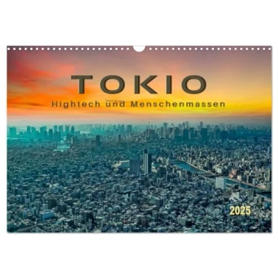 Abbildung von Tokio Hightech und Menschenmassen (Wandkalender 2025 DIN A3 quer), CALVENDO Monatskalender