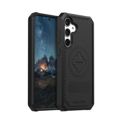 Abbildung von Rokform Galaxy S24 Plus Hülle, Rugged Series, magnetische Hülle mit Drehverschluss, sturzgeprüfte Rüstung (Schwarz)