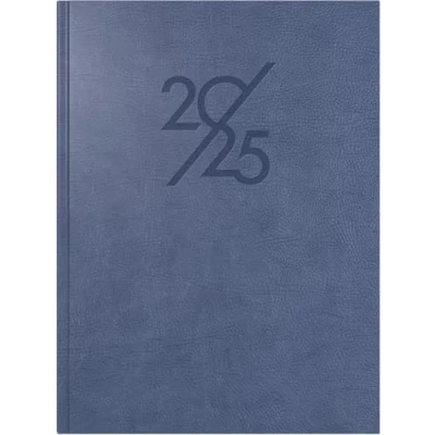 Abbildung von rido/idé Buchkalender Modell Mentor (2025), 1 Seite = Tag, A5, 352 Seiten, Kunstleder Einband Prestige, blau