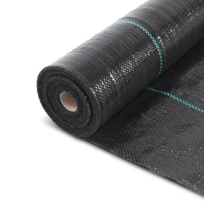 Abbildung von VOUNOT® Unkrautvlies 2x50m, Reißfestes Gartenvlies Wasserdurchlässig, Mulchfolie für Garten, Hochbeet und Terrasse, Premium Unkrautfolie 100g/m²