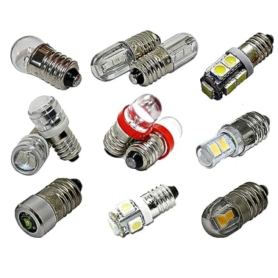 Abbildung von E10 LED 6V Lampe Birne Schraubsockel Sparlampe Niedervolt SMD (blau, 303er (10x29mm))