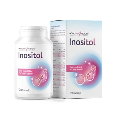 Abbildung von effective nature Inositol Kapseln 120 Stück Mit Myo und D Chiro Liefert Vitamin B6 Folsäure Vegan ohne Zusatzstoffe
