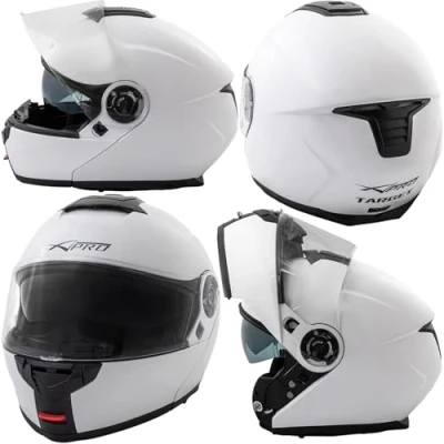 Abbildung von A Pro Helm Klapphelm Innensonnenblende Motorradhelm Modular Weiss L