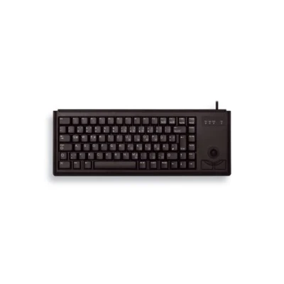 Abbildung von CHERRY G84 4400, Kompakte Tastatur mit Trackball, US Layout (QWERTY), Kabelgebunden (USB Anschluss), 2 Maustasten, Mechanische ML Switches, Schwarz