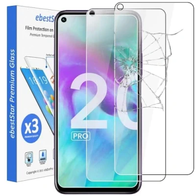 Abbildung von ebestStar kompatibel mit Honor 20 Pro Panzer Schutz Glas (x3 Stück) Schutzfolie, 9H gehärte Schutzglas, HD Displayschutz, Ultrabeständig