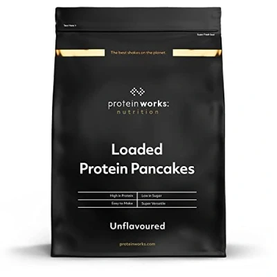 Abbildung von Protein Works Loaded Pancakes Natürlich Proteinreiches Frühstück Zuckerarmer Snack schnell &amp; einfach herzustellen 1kg