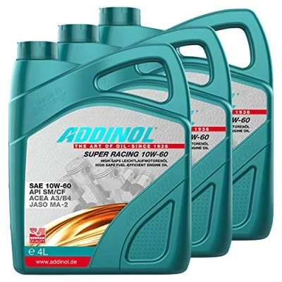 Abbildung von Addinol 3X Motoröl Motorenöl Motor Motoren Oil Engine Benzin Diesel Super Racing 10W 60 4L 72313725