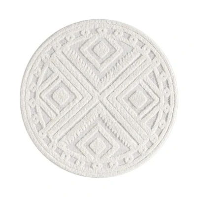 Abbildung von Hochflor Teppich FOCUS777, Carpet City, rund, Höhe: 20 mm, Boho Teppich, Hochtief Muster/ 3D Effekt, für Wohnzimmer, Schlafzimmer