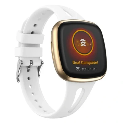 Abbildung von Fitbit Versa 3 &amp; 4 / Sense 1 2 Sportband Teardrop Design Klein Weiß