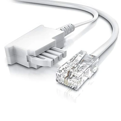 Abbildung von CSL Internet Kabel Routerkabel TAE F Stecker auf RJ45 3m Internetkabel Router an die Telefondose Kompatibel mit DSL VDSL Fritzbox weiß