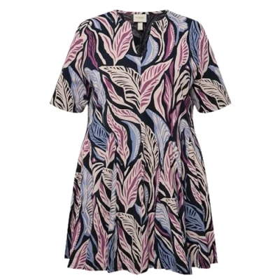 Abbildung von Ulla Popken Patch Print Short Sleeve Tunika, Damen, Größe: 46/48, Navy blue