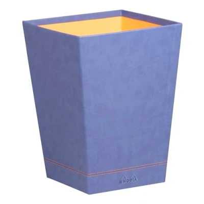 Abbildung von Rhodia 318828C Papierkorb (24 x 24 32 cm, Kunstleder, elegant und praktisch, ideal für Ihr Büro) 1 Stück, saphirblau