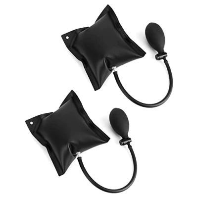 Abbildung von QWORK® 2 Stück Montagekissen, Hebekissen Luftkissenheber Belastung bis 200kg, Schwarz