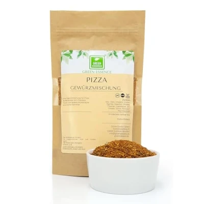 Abbildung von Pizza Gewürzmischung 250g von der Grünen Essenz Italienische Gewürze Gewürz 100% aromatisch natürliche Kräutermischung mit Oregano (250 Gramm)