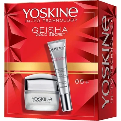 Abbildung von Yoskine Geisha Gold Secret 65+ Set, Tages und Nachtcreme 50ml + Augen Augenlidcreme 15ml