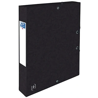 Abbildung von Oxford Sammelbox A4, aus Karton, 4 cm Rückenbreite, schwarz, 9 Stück